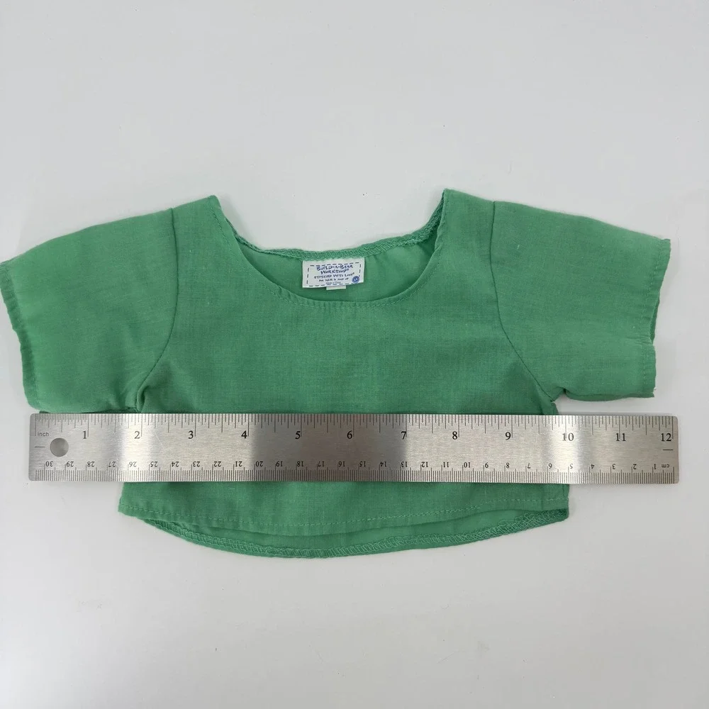Build‎ A Bear Hospital Scrubs Green 4-Piece Set Mask Cap Pants Top
